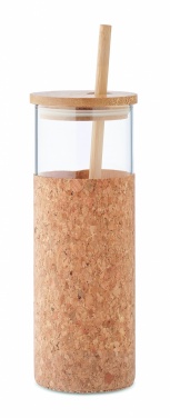 Logotrade ärikingi foto: Korgist ümbrise ja bambusest kaanega joogitops, 450 ml