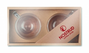 Logotrade reklaamkingituse foto: Komplektis 2 kahekordse seinaga espressotassid