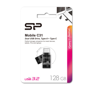 Logotrade ärikingi foto: Pendrive USB/tüüp - C Silicon Power Mobile C31 3.0 OTG