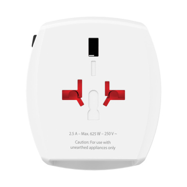 Logotrade reklaamkingitused pilt: SKROSS World Travel Adapter MUV 2-pooluseline USB A ja C-ga