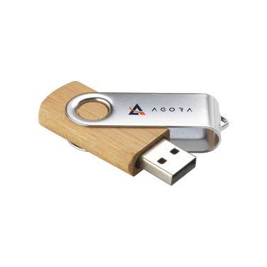 Logo trade reklaamkingid foto: USB Twist Bamboo 32 GB