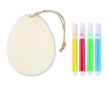 Logo trade reklaamtoote pilt: Puidust munavärvimise komplekt