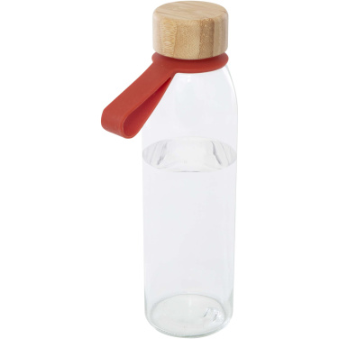 Logotrade reklaamkingitused pilt: Porto 500 ml klaasist veepudel bambusest korgiga