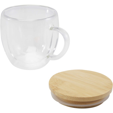 Logo trade reklaamkingi pilt: Lenora 250 ml klaasist tass bambusest kaanega