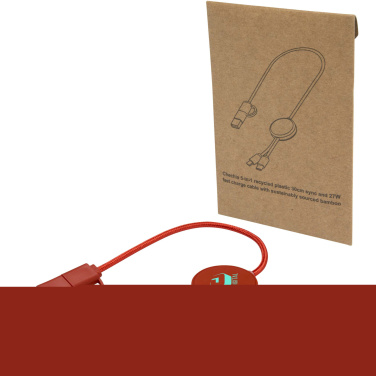 Logotrade reklaamkingid pilt: Citala 5-in-1 taaskasutatud plastist 30 cm kiirlaadimiskaabel