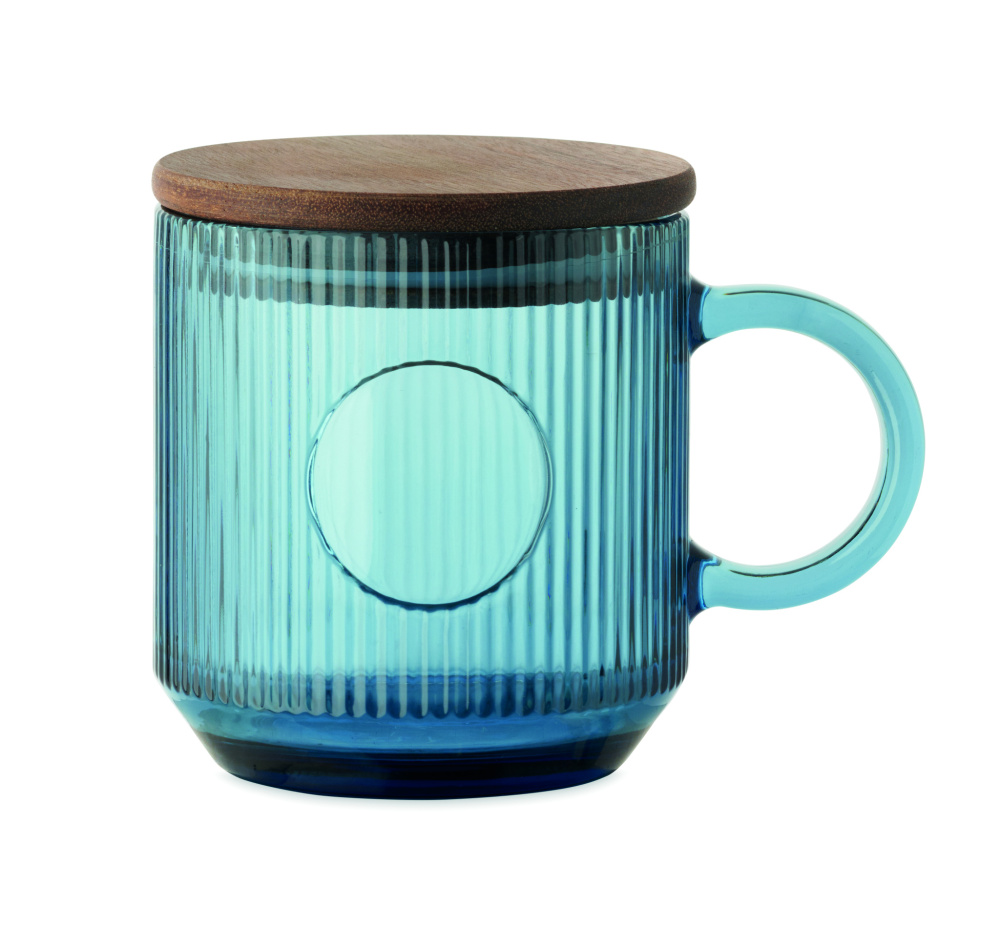Logotrade reklaamtoote foto: Ribiline klaasist kruus 300ml VITRIO MUG