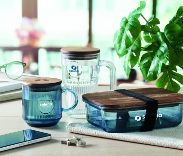 Logotrade reklaamkingi foto: Ribiline klaasist kruus 300ml VITRIO MUG