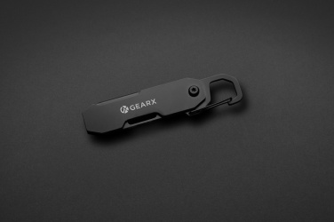 Logotrade meene foto: Kokkupandav Gear X EDC tööriist karabiini ja pakilõikuriga