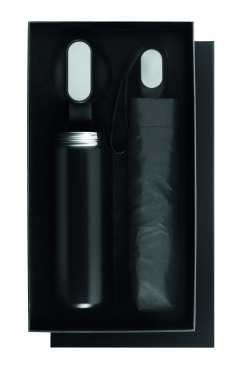 Logo trade firmakingi pilt: HITHERE kinkekomplekt termospudeli ja vihmavarjuga