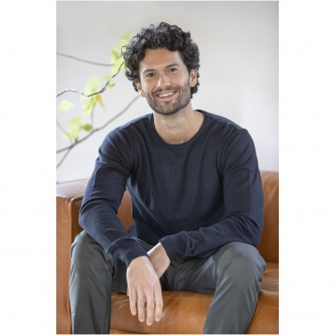 Logo trade mainoslahja ja liikelahja tuotekuva: Merrit miesten neulepaita, pyöreä kaula-aukko