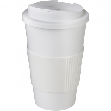 Logotrade mainostuote tuotekuva: Americano® 350 ml muki, läikyttämätön kansi, grippi