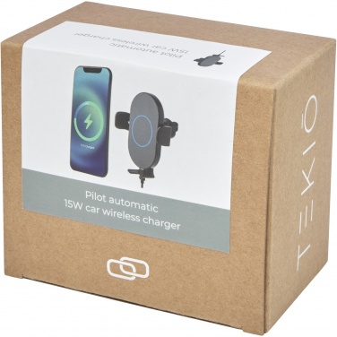 Logotrade mainoslahja tuotekuva: Pilot langaton 15 W:n automaattinen autolaturi 