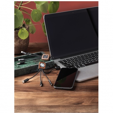 Logo trade mainoslahja kuva: SCX.design C19 puinen ja helppokäyttöinen kaapeli