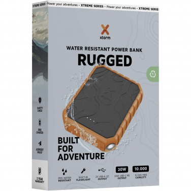 Logo trade mainoslahjat ja liikelahjat kuva: Xtorm XR201 Xtreme 10 000 mAh 20 W QC3.0 vedenpitävä ja kestävä varavirtalähde taskulampulla