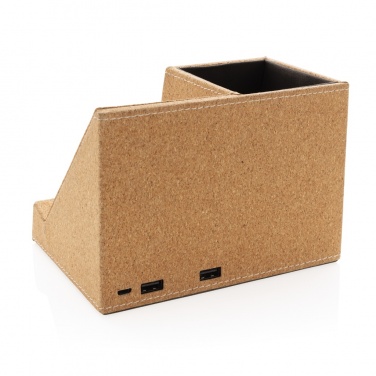 Logotrade mainoslahja ja liikelahja kuva: Kynäpidike ja 5W langaton laturi korkista