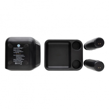 Logo trade mainostuote kuva: Singvibe RCS karaokesarja tuplamikrofonilla kierrätysmuovia