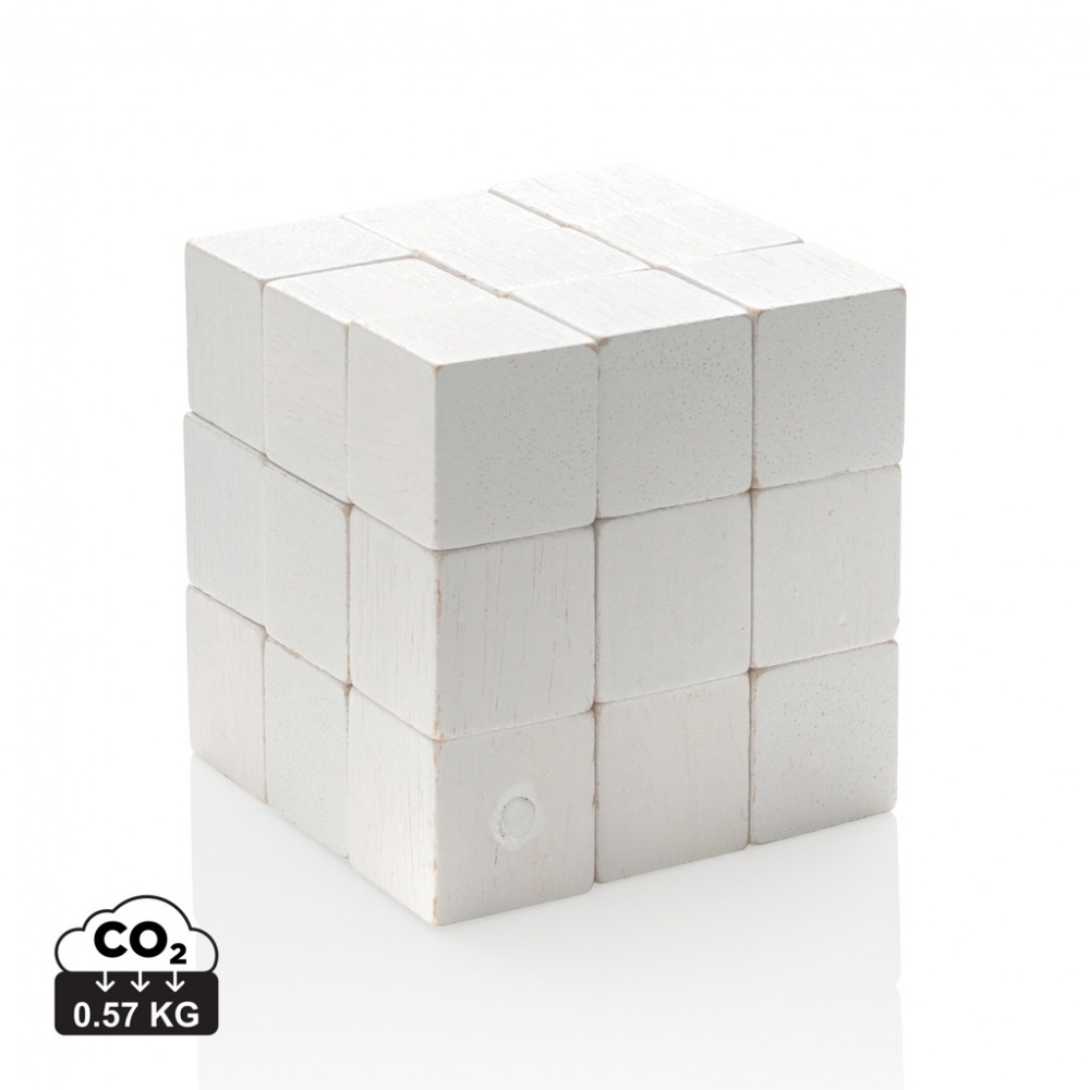 Logotrade mainostuote tuotekuva: Puinen älypeli kangaskassissa