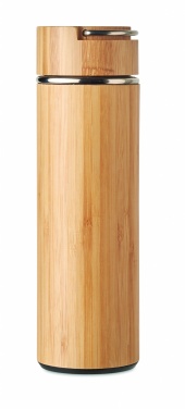 Logo trade liikelahjat tuotekuva: Bambu termospullo 400 ml TAMPERE