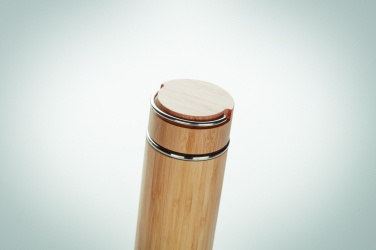 Logotrade mainoslahja tuotekuva: Bambu termospullo 400 ml TAMPERE