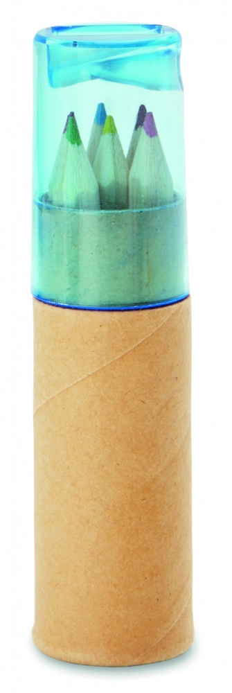 Logotrade mainoslahja ja liikelahja kuva: 6 kpl värikyniä putkessa