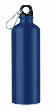 Logo trade liikelahja mainoslahja tuotekuva: Yksiseinäinen 750 ml alumiinipullo karabiinilla mukautettavalla painatuksella
