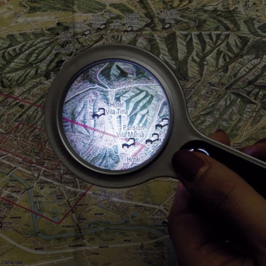 Logo trade liikelahja kuva: Suurennuslasi, jossa LED GLOUCESTER