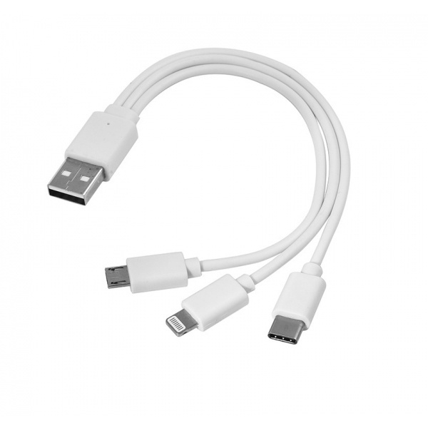 Logotrade liikelahjat kuva: 3 in 1 USB-kaapeli tyyppi c + micro USB + lightning