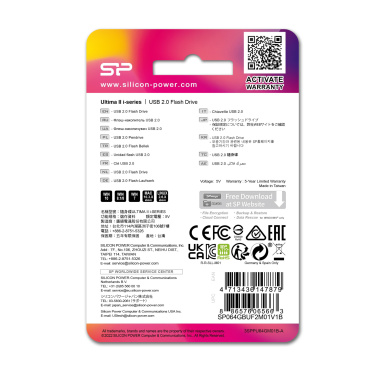 Logo trade mainoslahja kuva: Pendrive Silicon Power Ultima II i-sarja 2.0