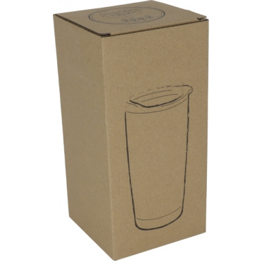 Logotrade mainoslahja ja liikelahja kuva: Ruostumattomasta teräksestä valmistettu puinen muki COSTA RICA 550 ml