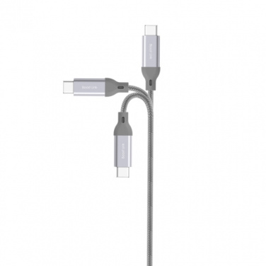 Logotrade mainoslahja tuotekuva: Nailoninen tiedonsiirtokaapeli LK30 Type - C Quick Charge 3.0