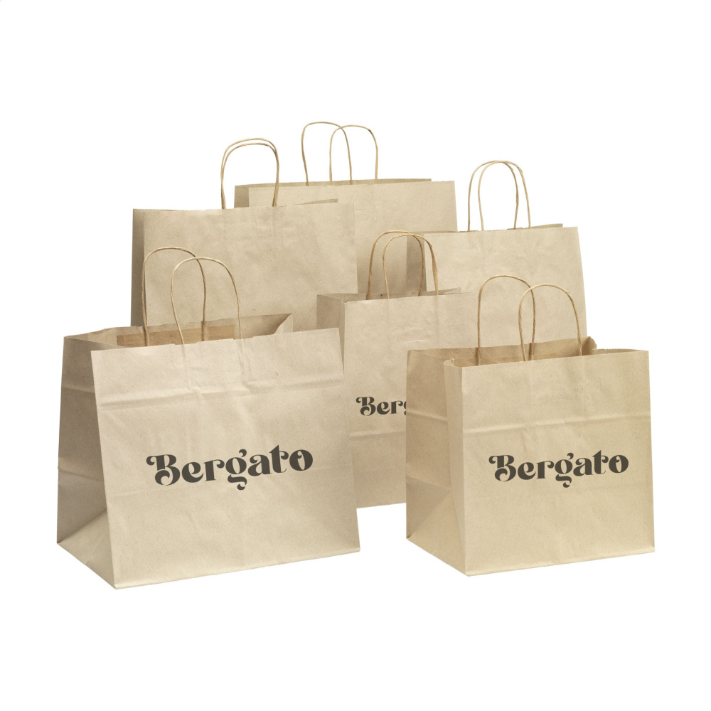 Logo trade mainostuotet tuotekuva: Leaf It Bag Leveä kierrätetty ruohopaperi (90 g/m²) M