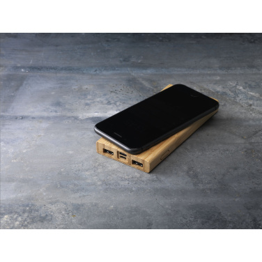 Logotrade liikelahjat kuva: Bamboo 8000 Wireless Powerbank langaton laturi