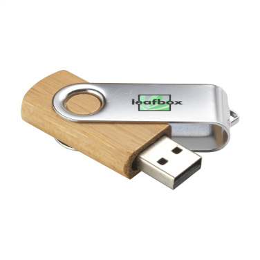Logotrade liikelahjat mainoslahjat tuotekuva: USB Twist Bamboo varastossa 32 Gt