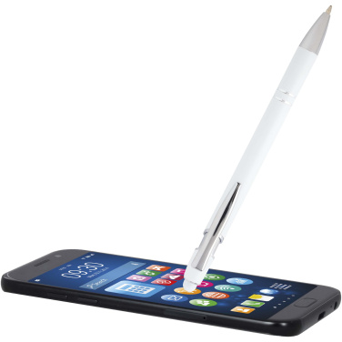 Logo trade mainoslahja kuva: Kish kuulakärkikynä hopeapinnalla (musta muste)