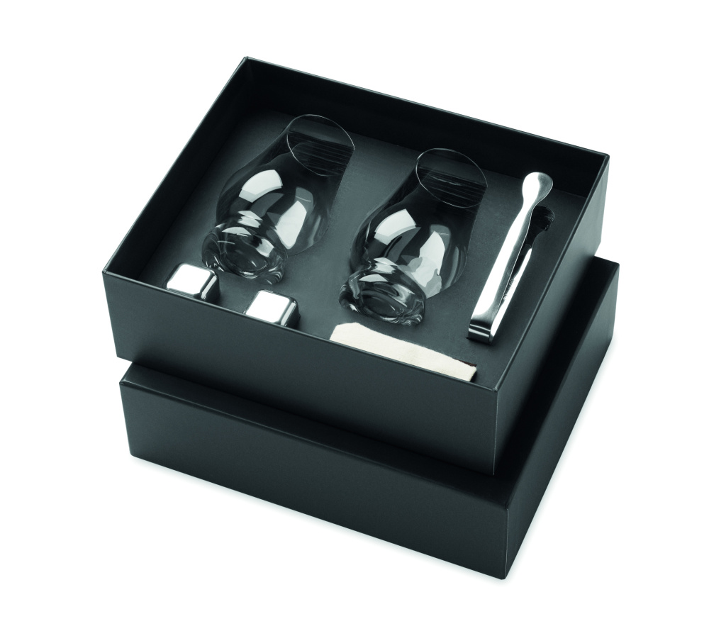 Logo trade mainoslahja kuva: Lasisarja viskin maisteluun