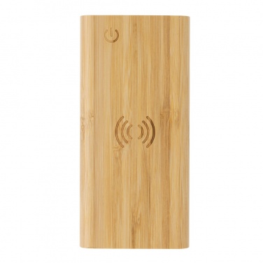 Logotrade reklaminiai produktai nuotrauka: Bamboo 8.000 mAh 5W belaidis maitinimo blokas