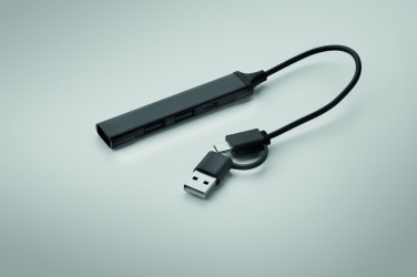 Logotrade reklaminės dovanos nuotrauka: USB 4 prievadų šakotuvas 19 cm