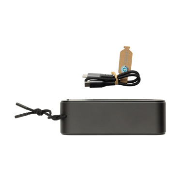 Logotrade firminės dovanos nuotrauka: „Swiss Peak RCS“ perdirbto aliuminio 10 W bosinis garsiakalbis