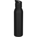 „Sky“ 650 ml RCS perdirbto viensienio nerūdijančio plieno vandens butelis, Vientisa juoda