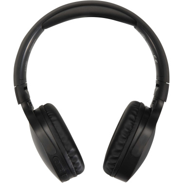 Logotrade firminės dovanos nuotrauka: „Ancha“ perdirbto plastiko belaidės „Bluetooth®“ ausinės, uždengiančios ausis