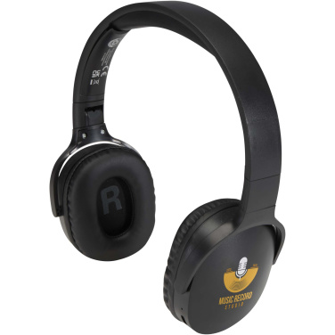 Logotrade dovana nuotrauka: „Ancha“ perdirbto plastiko belaidės „Bluetooth®“ ausinės, uždengiančios ausis