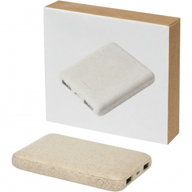 Logotrade ziemassvētku dāvanas foto: Asama 5000 mAh kviešu salmu enerģijas banka
