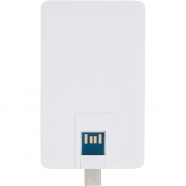 Logotrade biznesa dāvanas foto: Duo plāns 64 GB USB disks ar Type-C un USB-A 3.0