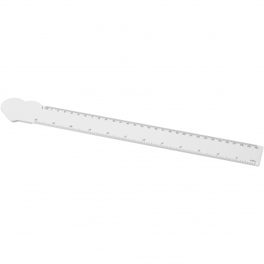 Logotrade logo dāvanas foto: Tait 30 cm sirds formas otrreizējās plastmasas lineāls