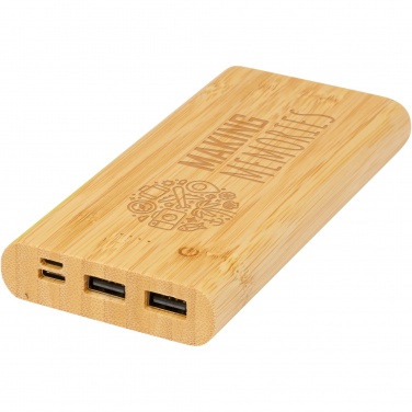 Logotrade logo dāvanas foto: Tulda 10 000 mAh bambusa jaudas banka