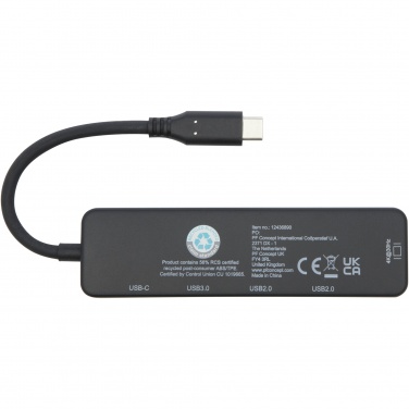 Logotrade Ideja dāvanas foto: Loop RCS pārstrādāta plastmasas multivides adapteris USB 2.0-3.0 ar HDMI portu
