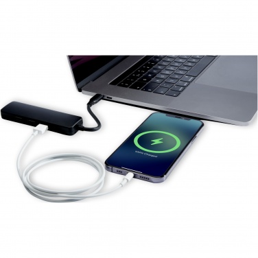 Logotrade logo dāvanas foto: Loop RCS pārstrādāta plastmasas multivides adapteris USB 2.0-3.0 ar HDMI portu