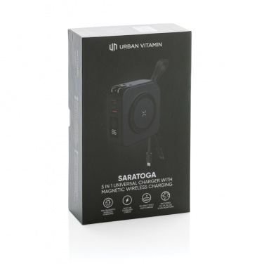 Logotrade biznesa dāvanas foto: Urban Vitamin Saratoga 5 in 1 universāls lādētājs