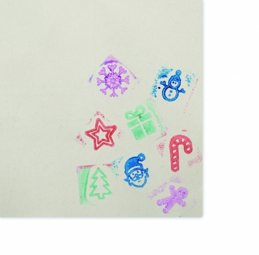 Logotrade logo dāvanas foto: 8 koka Ziemassvētku pastmarku komplekts