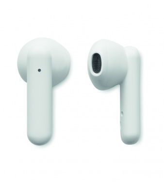 Logotrade korporatīvās dāvanas foto: TWS austiņas ar saules bateriju lādētāju